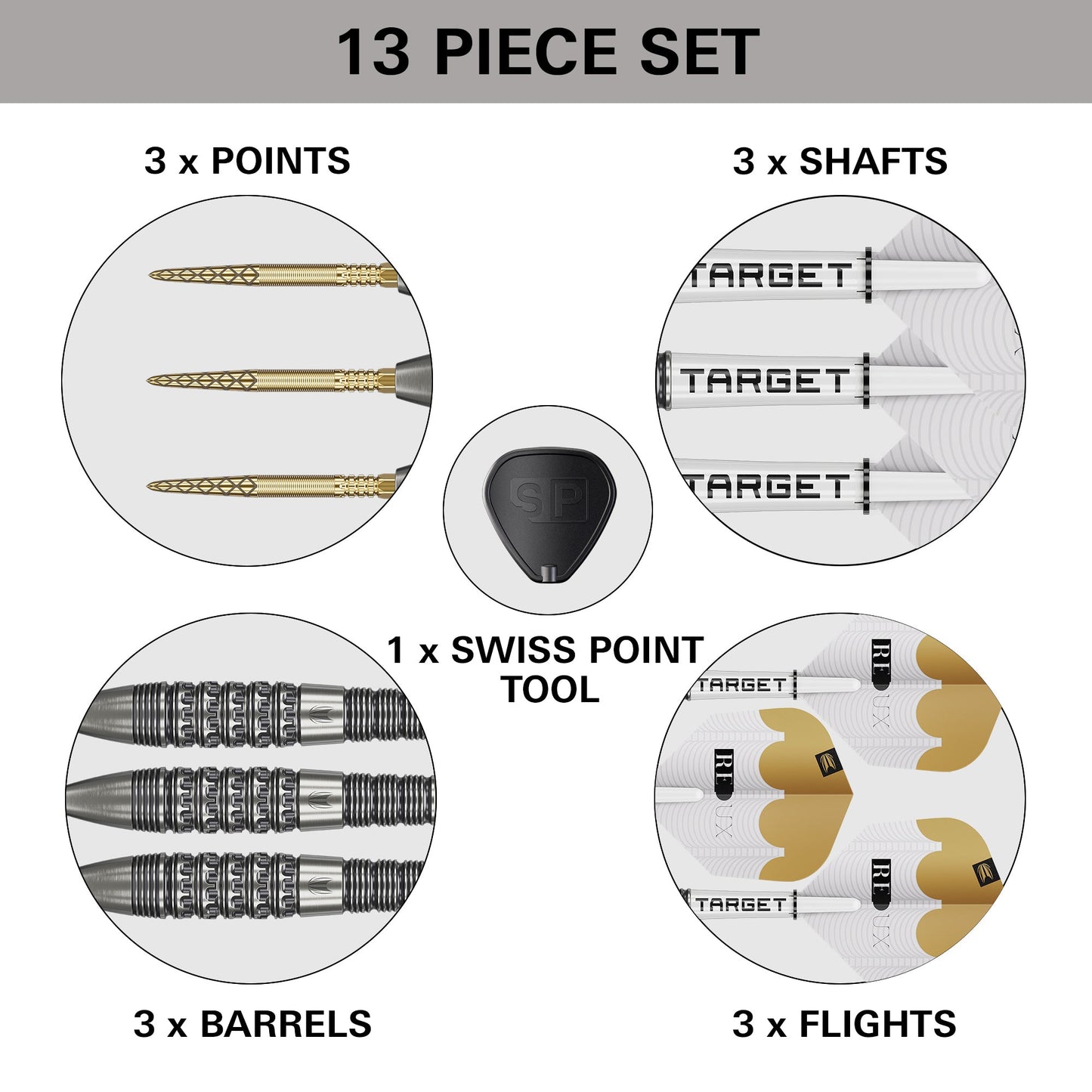 TARGET - 24g - Redux SP 03 - Steel Tip Swiss Point - 90% Tungsten Darts