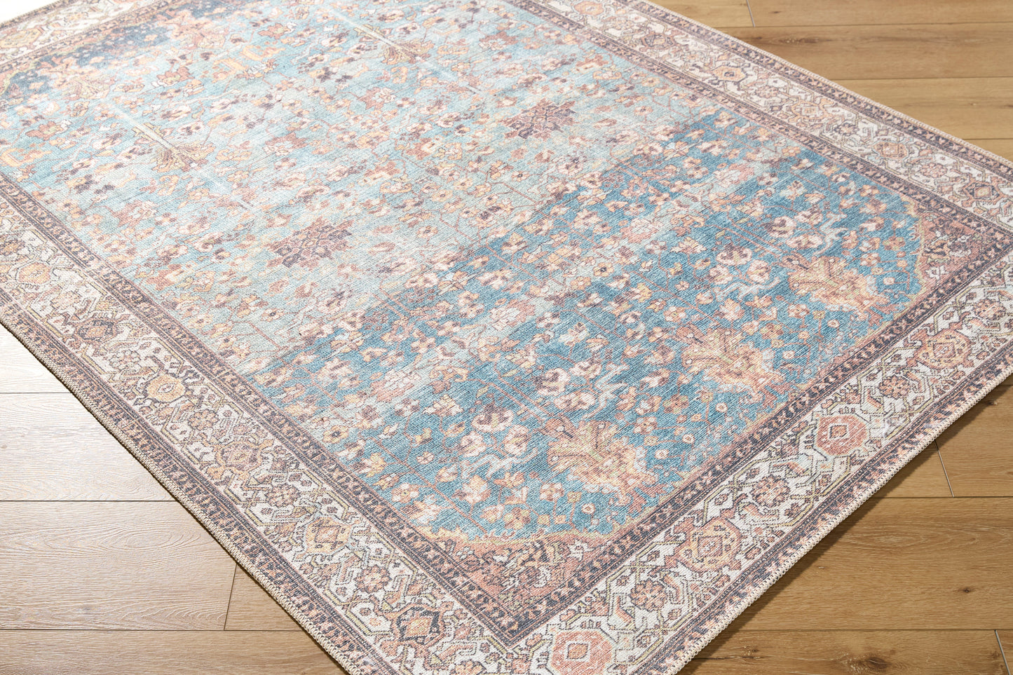 Aria Ocean / Clay Washable Rug