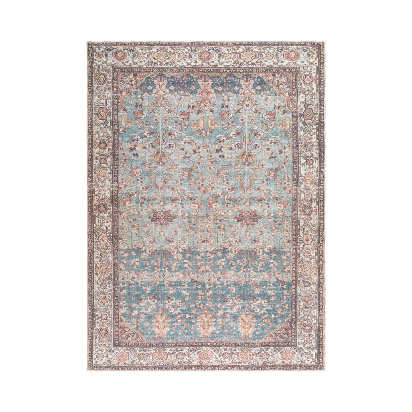 Aria Ocean / Clay Washable Rug