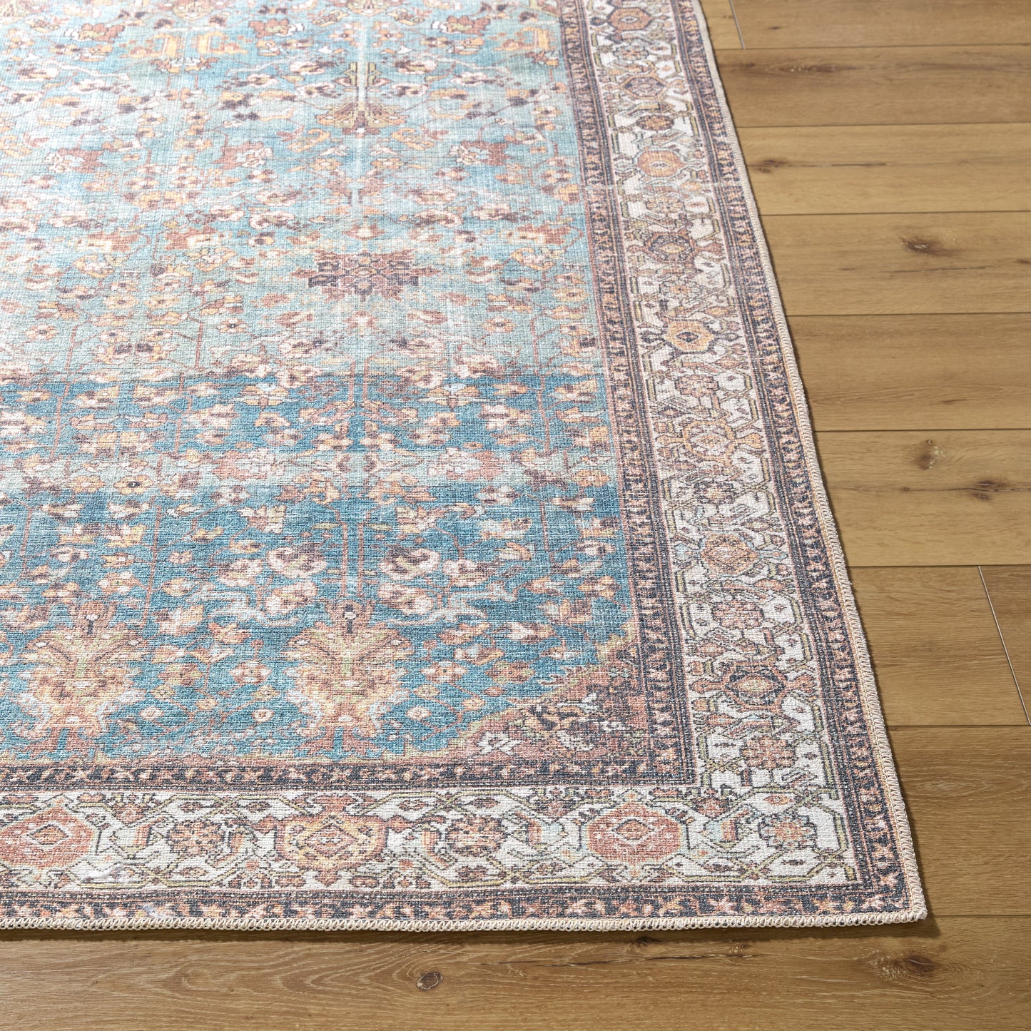 Aria Ocean / Clay Washable Rug