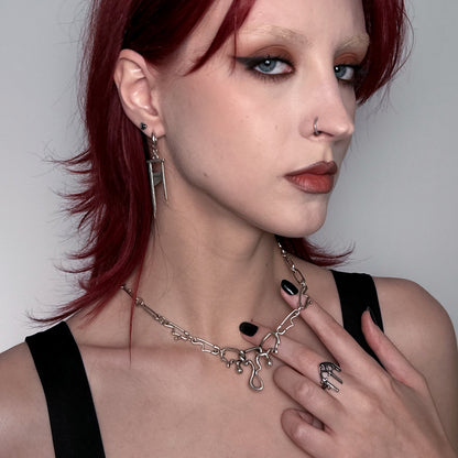 FLUID PIN NECKLACE