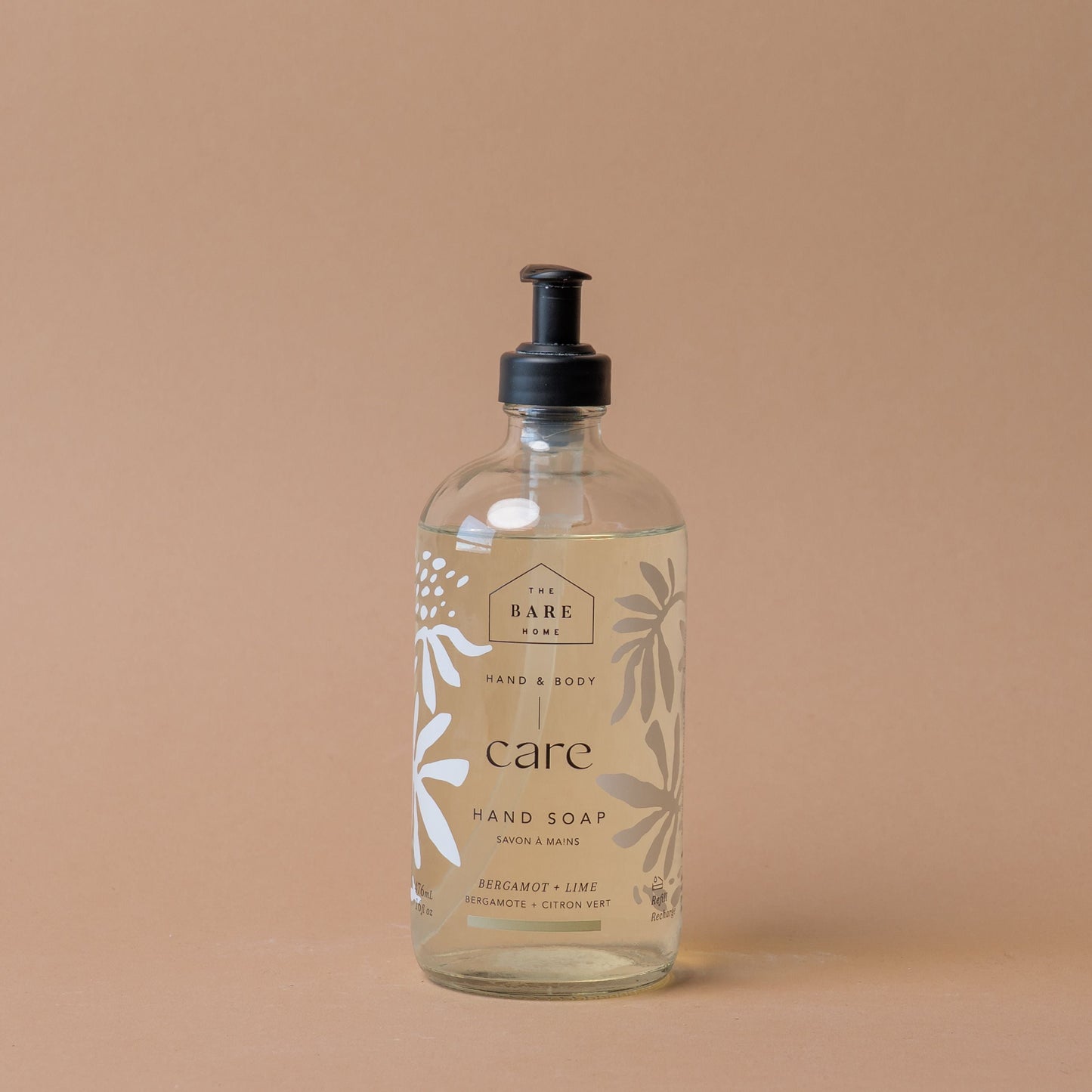 Bergamot & Lime Hand Soap In Glass Bottle