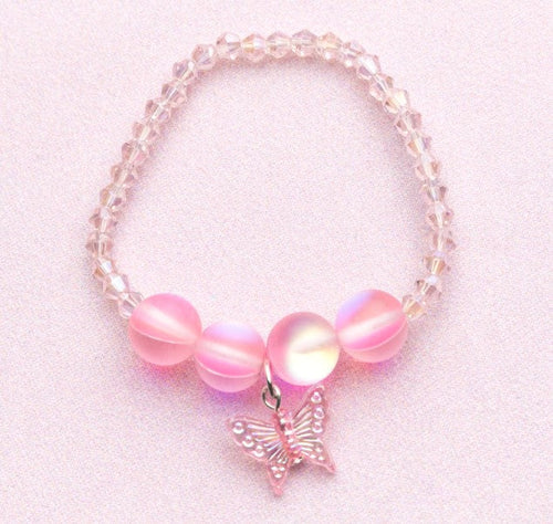 Boutique Holo Pink Crystal Bracelet