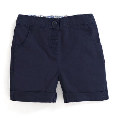Girlsâ Twill Shorts - Navy - Select Size